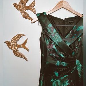 Tahari Jacquard Portrait Collar Sheath dress